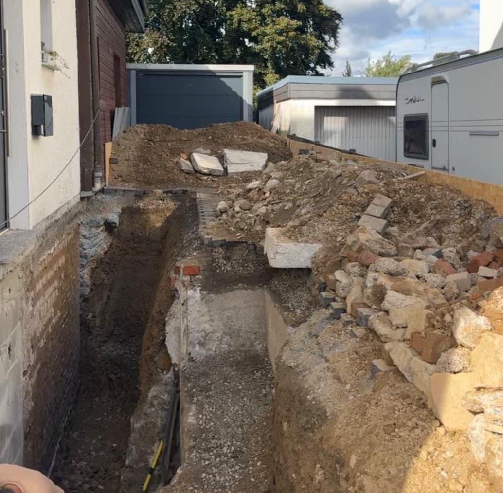 Baggerarbeiten für Aushub